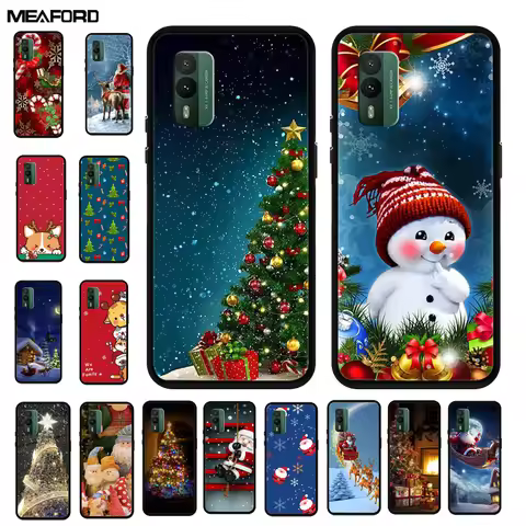 Christmas Lovely Case For Nokia XR21 / XR20 / X30 5G Cover X100 X10 X20 X6 X5 Soft Silicone TPU Phon