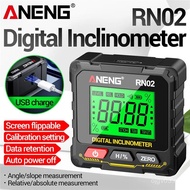 Pencari Sudut Digital Magnetik Boleh Dicas Semula USB ANENG RN02 Pengukur Sudut Laser Inclinometer M