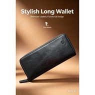 RAV DESIGN, Original Genuine Leather, Compact zipper Long Wallet
