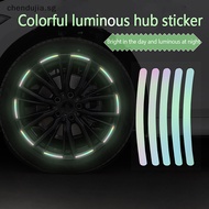 DUJIA 20 PCS Car Motorcycle Wheel Reflective Strip Color Hub Sticker Car Styling Sticker Decorative Decal Color Luminous Tire Sticker SG