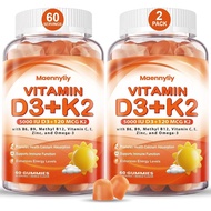 Vitamin D3 K2 Gummies for Adults - Vitamin D3 5000IU + K2 (MK-7) 120mcg - Sugar-Free D3 and K2 pleme