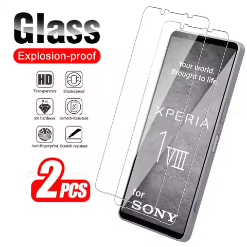 For Sony Xperia 1 VIII Glass 2Pcs Screen Protector Xperia1 VII 8th 7th Xperia1VIII Xperia1VII 1VIII