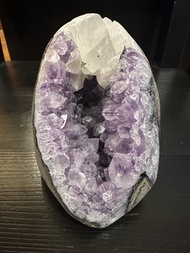紫晶洞 帶方解石 能量更大 適合放辦公室或家裏 紫水晶 黃水晶 白水晶 Amethyst Geode