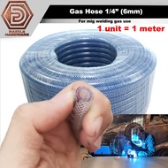 mig co2 gas hose 1/4" (6mm) welding machine gas pipe paip gas mesin kimpalan mig (1 unit 1 meter lon