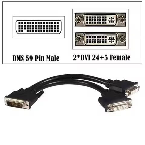 DMS 59 Pin Male to Dual DVI (24+5) Female Adapter Cable (DMS 59P) M to 2 * DVI F 1/2 Video Cable
