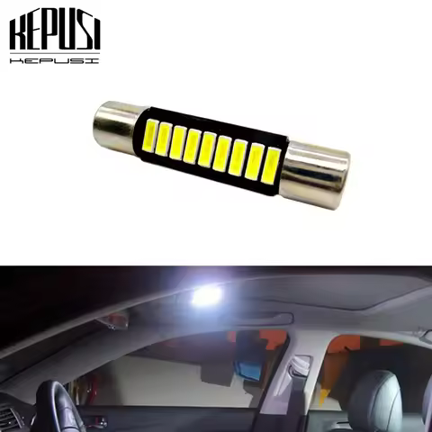 C5W Car led bulb 28mm 29mm 31mm Festoon C10W 6641 6614F Sun Visor Vanity Mirror Light Door Dome Read