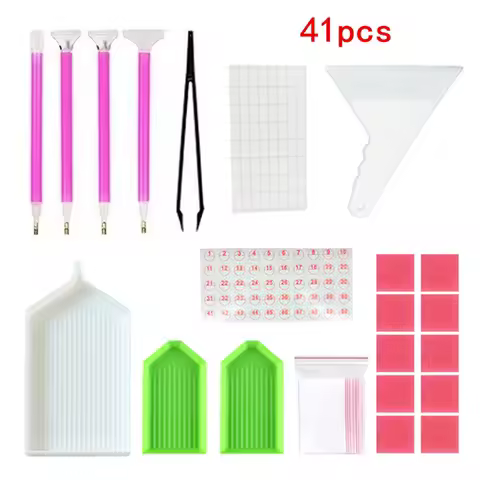 1/2 Sets Diamond Painting Tray Holder Artifact Embroidery Accessories Diamond Painting Tools Set Twe