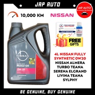 Genuine Nissan Fully Synthetic 0W20 0W-20 Engine Oil Fluid Almera Teana Serena Elgrand Livina Teana Sylphy Minyak Hitam