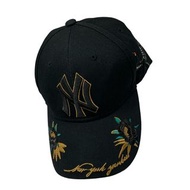 MLB 正品 大聯盟 刺繡 紐約 洋基 New york日式 仙鶴 黑色 棒球帽 鴨舌帽 老帽 黑金 金邊 水鑽