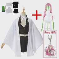 ชุดคอสเพลย์คอสเพลย์การ์ตูน Kanroji mitsuri kostuum kimetsu NO yaiba kostuum กิโมโนเครื่องแบบ Kanroji mitsuri pruik วันฮาโลวีน