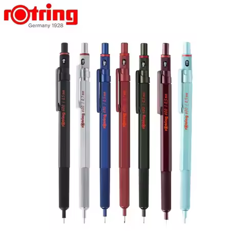 Rotring 600 Mechanical Pencils 0.5mm 0.7mm Professional Drawing Sketching Pens Metallic Body Hexagon