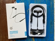 無線全新 無線藍牙掛頸式 Brand new Lenovo 藍芽 耳機 Bluetooth wireless in-ear neckband earphones