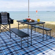 OZtrail Ironside Recreation Table & Bench 3 Pce Set