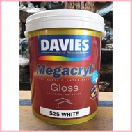✗ ♝ Megacryl Gloss Latex DV-525 White 4L Davies MCS Acrylic Water Based Paint 4 Liters 1 Gallon