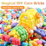 【Crafting Materials】幼儿园都在用的手工材料 | 魔法玉米粒 | Magical DIY Corn Bricks | Children Handmade | Kindergarten