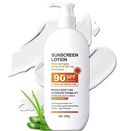 SPF90 Sunscreen Lotion, Suitable for Body and Face, Provide Broadspectrum UVA/UVB Protection, Waterp