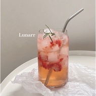 Lunarr 400ml/550ml Ins Korean Style Coke Soda Can Pattern Glass Cup Latte Glass Cup //Aesthetic Glas