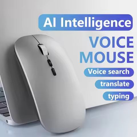 AI Voice Translation Mouse 2.4G Wireless Bluetooth Silence Mouse Type-C Charging Portable Laptop Off