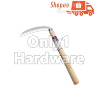 SK-5 JAPAN SICKLE GRASS SICKLE WITH WOOD HANDLE HEAVY DUTY GRASS SICKLE 7.5"