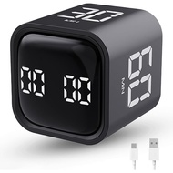 Cube Timer Rechargeable 5/10/30/60 Minutes and Custom Countdown, Flip Timer Cube Kitchen Timer for K