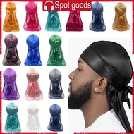 WIN Long Tail Headwrap Durag Cap for Men Quick Drying Headscarf Hat for Dreadlocks