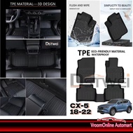 TPE Car Mat Car Carpet Karpet Kerete TPE compatible for MAZDA CX5 2018-2023 Carmat Car Floor Mat
