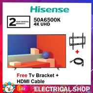 Hisense 50" 4K Android UHD TV 50A6500K A6500K Series Replace 50A6500H Television(FREE HDMI Cable +TV BRACKET)