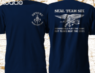 กองกำลังพิเศษของกองทัพเรือสหรัฐฯ NSWDG SEAL Team Six DEVGRU Black Squadron เสื้อยืดสั่งทำ