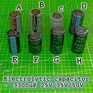 Electrolytic capacitor 3300uF 25V/35V/50V