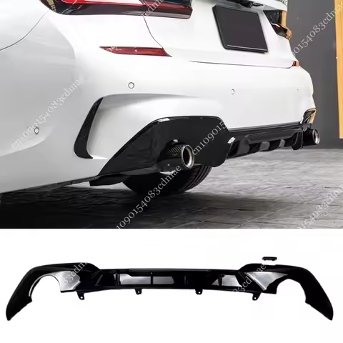 M Performance Style Rear Bumper Diffuser For BMW 3 Series G20 G21 M-Tech 2019-2022 Pre-Lci Tail Spli