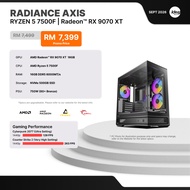 IDEALTECH RADIANCE AXIS AMD GAMING PC ( AMD RYZEN 5 / AMD RX9070 XT 16GB / 16GB RAM / 500GB SSD )
