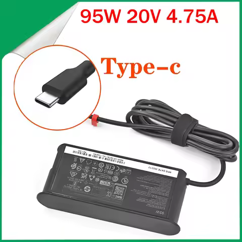 20V 4.75A 95W USB Type C PD Charger Laptop Power Supply Adapter for Lenovo Asus Hp Samsung Y740S-15I