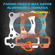 N-MAX Copper Aluminum HEAD Gasket For N MAX AEROX WR155 R15 YAMAHA NMAX Packing Gasket 0.2MM 0.3MM 0