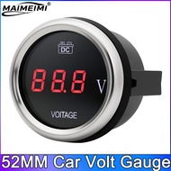 RYSJM | 52mm LED Fuel Gauges 0-190ohm E-1/2-F Display Fuel Level Meters Black Instrument 240-33ohm w
