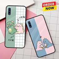 HP (MT65) Samsung A70 Glitter Case | Casing Samsunghp | Seven Case Smartphone Protector | Dino Cute