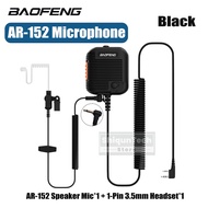 Baofeng Microphone Speaker Mic AR-152 Tactical Mic Volume Adjustable K Plug With 3.5mm Headset Jack