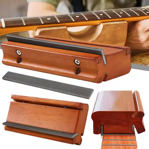 3/23/35 Degree Fingerboard Bevel-Flush File Solid Wood Guitar Fret Crowning File 3 In 1 Guitar Sandi