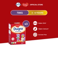 [Bundle of 3 ]  Dumex Dugro Stage 4 Children Growing Up Milk Powder Formula 700g (3-6 Years)