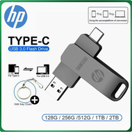 TYPE-C HP 2 In 1โทรศัพท์มือถือ U Disk 1TB 2TB ไดรฟ์คู่หน่วยความจำแฟลช USB ความเร็วสูงหน่วยความจำ