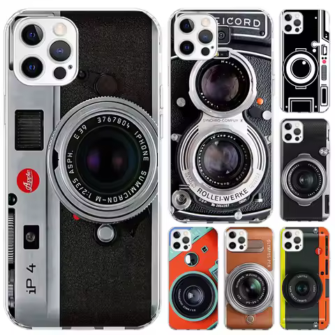Fashion Classic Camera Lens Phone Case for Iphone 16 15 14 13 12 Mini 11 Pro Max 16E X XS XR 7 Plus 