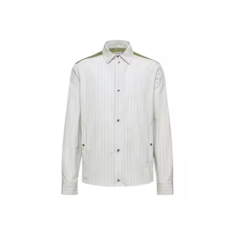 Moncler SS26 Striped Cotton Poplin Shirt Men's