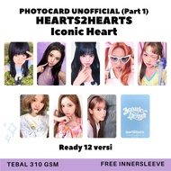 Photocard Iconic Heart Hearts2hearts H2H Lomocard Merch A-na Carmen Juun Stella Ian Jiwoo Yeon Yuha
