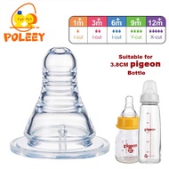 Poleey Baby Puting Pupici Feeding Nipple  Bottle Pacifier Standard Slim Neck Anti Colic  Suitable for Pigeon
