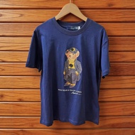 Y7HA Ral 2026 Classic Style Bear Print Loose Casual Pullover