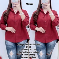 KEMEJA PLAIN BASIC LINEN SHIRT LONG SLEEVE 247