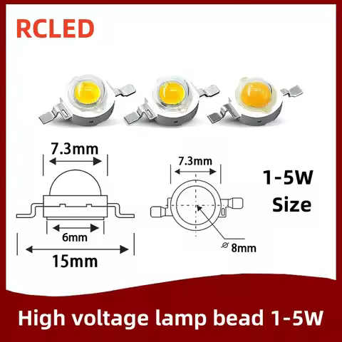 10pcs 6V 9V 12V 1W 2W 3W 5W Bulbs High Power LED Lamp Diodes Full Watt White Warm White for Blubs Sp