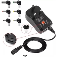 12VDC 30W Universal AC 100-240V to DC 3V/4.5V/5V/6V/7.5V/9V/12V Multi Voltage Adapter (SY8)