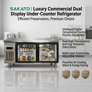 [Pre-Order] SAKATO Dual Display Under-Counter Chiller Full Glass Door