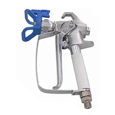 New Professional 4 Fingers 1/4" Airless Paint Spray Gun With Nozzle Guard 517 Tips for GR Electric P