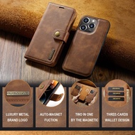 Flip Cover 2 in 1 Case Casing iPhone 14/Pro/Max Card Slot Leather - 14 Pro Max